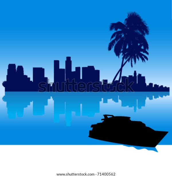 Top 97+ Images los angeles skyline silhouette palm trees Superb