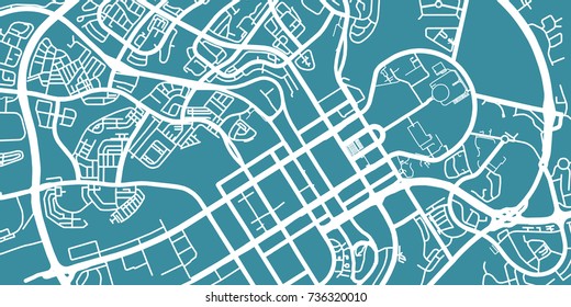 Detailed vector map of Abuja, scale 1:30 000, Nigeria