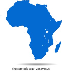 Detailed vector map of the Africa