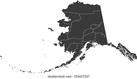 Detailed vector map of the Alaska