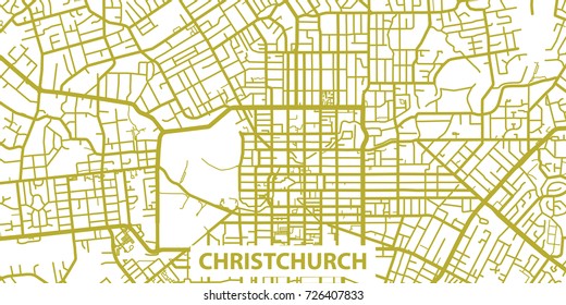 Detailed vector map of Auckland in gold with title, scale 1:30 000, New Zealand