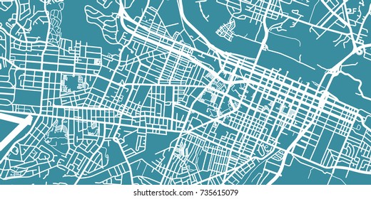 Detailed vector map of Augusta, scale 1:30 000, USA