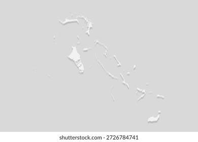 Mapa detallado del Vector Bahamas aislado en el fondo. Esquema conceptual del estado de Bahamas. Mapa de contorno para la educación, ilustración. Plantilla País caribeño para patrón, informe, infografía, telón de fondo