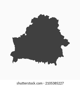 Detailed vector map Belarus isolated on background. Template Europe country for pattern, report, infographic, backdrop. Concept outline of the state Belarus. Contour map for your design, illustration