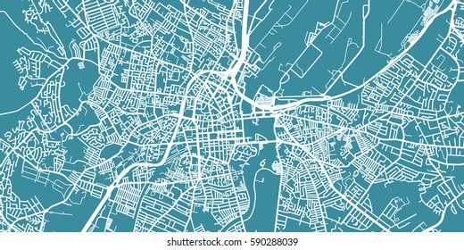 Detailed Vector Map Belfast Scale 260nw 590288039 