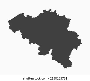 Detailed vector map Belgium isolated on background. Template Europe country for pattern, report, infographic, backdrop. Concept outline of the state Belgium. Contour map for your design, illustration