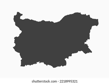 Detailed vector map Bulgaria isolated on background. Template Europe country for pattern, report, infographic, backdrop. Concept outline of the state Bulgaria. Contour map for your design illustration