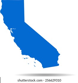 Detailed vector map of the California