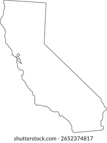 Detailed vector map of California, USA, including counties, major cities, highways, and geographic features. Ideal for educational materials, infographics, presentations, and professional design proje