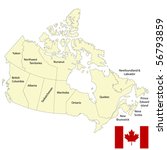 Detailed vector map of Canada