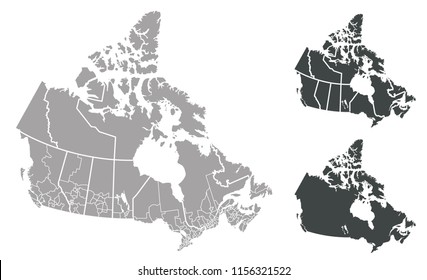 Detailed Vector Map of Canada