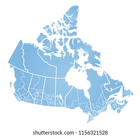 Detailed Vector Map of Canada