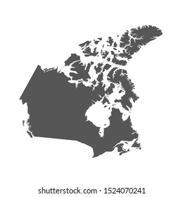 Detailed vector map of the Canada