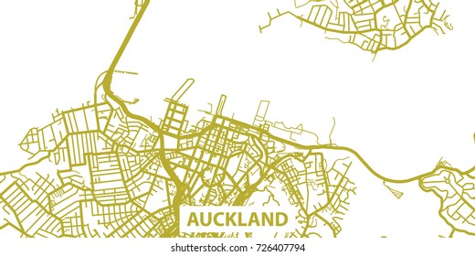 Detailed vector map of Christchurch in gold with title, scale 1:30 000, New Zealand