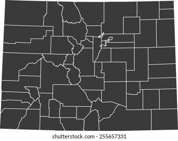 Detailed vector map of the Colorado