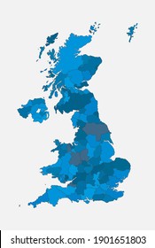 El Reino Unido aislado en segundo plano. La plantilla de Gran Bretaña, el informe, la infografía, el fondo. Europa - El concepto de patrón de nación inglesa o de señas de silueta. Islas del Reino Unido.