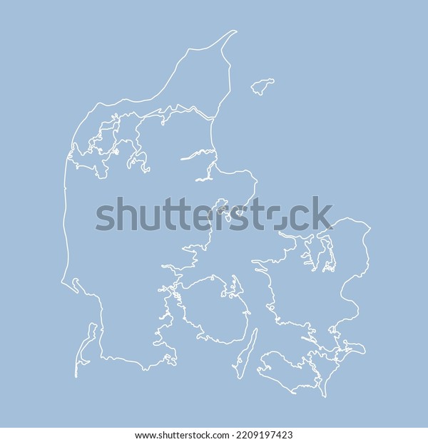 Detailed Vector Map Denmark Border Frontier Stock Vector Royalty Free   Detailed Vector Map Denmark Border 600w 2209197423 