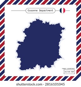 Detailed vector map of Essonne Department featuring accurate administrative borders. Perfect for tourism, education, GIS projects, regional planning, business presentations, and travel publications.