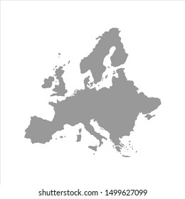 Detailed vector map of the Europe