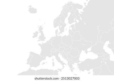 Detailed vector map of Europe