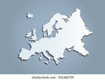 Detailed vector map of Europe
