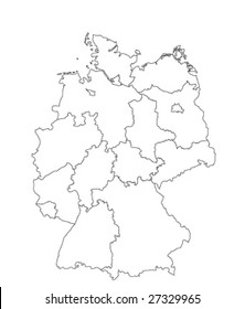 detailed vector map of germany