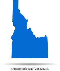 Detailed vector map of the Idaho