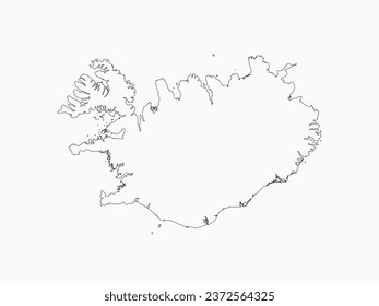 Detailed vector map Ireland - border, frontier, boundary country - isolated on background. Template Europe outline country for pattern, report, infographic, backdrop. Silhouette of the map Ireland