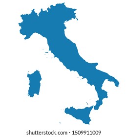 Detailed vector map of Italy