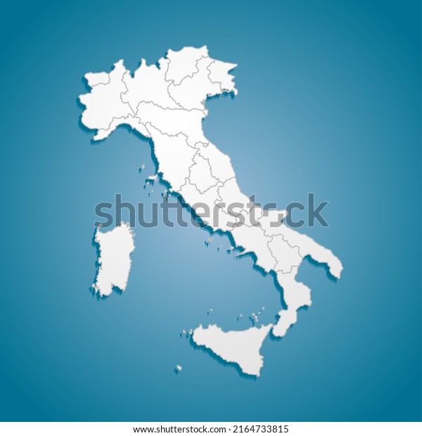 Detailed vector map Italy divided on regions\
isolated on background. Template Europe country for pattern,\
infographic, design, illustration. Creative concept of\
administrative divisions state\
Italy