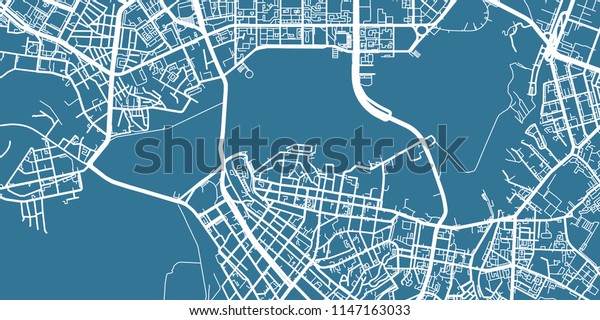 Detailed Vector Map Kazan Scale 130 Stock Vector (Royalty Free ...