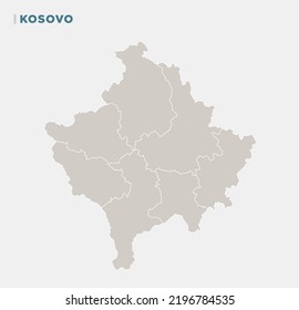 Detailed Vector Map Kosovo Vector Illustration Stock Vector Royalty   Detailed Vector Map Kosovo Illustration 260nw 2196784535 