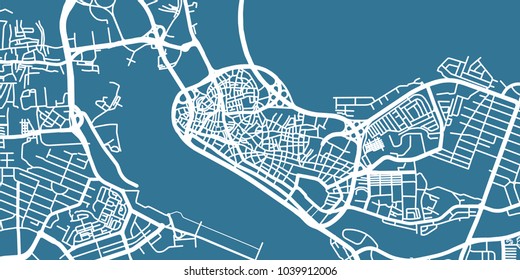 Detailed Vector Map Of Lagos, Scale 1:30 000, Nigeria