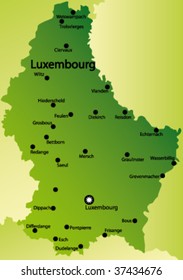 detailed vector map of luxembourg