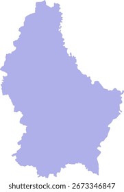 Detailed vector map of Luxembourg, including its districts and cantons. Perfect for projects on Luxembourgish geography, travel, politics, and demographic data visualization, optimized for clear use