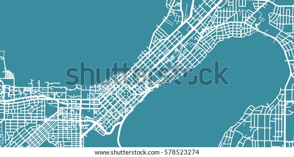 Detailed Vector Map Madison Scale 130 Stock Vector (Royalty Free) 578523274