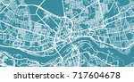 Detailed vector map of Newcastle, scale 1:30 000, England, UK