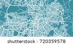 Detailed vector map of Nicosia, scale 1:30 000, Cyprus