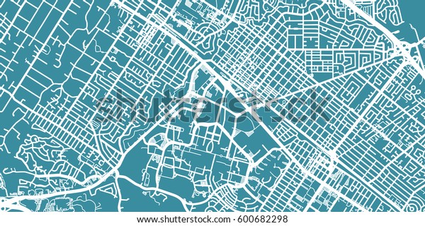 Detailed Vector Map Palo Alto Scale Stock Vector (Royalty Free ...