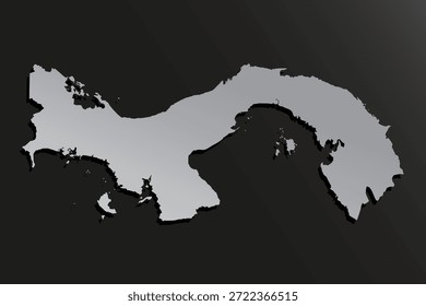 Mapa detalhado do vetor de Panamá isolado no plano de fundo. Descrição do conceito do estado. Modelo de país americano para padrão, relatório, infográfico, pano de fundo. Mapa de contorno para educação, ilustração