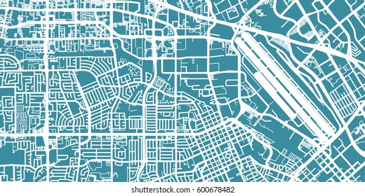 Detailed Vector Map Of Santa Clara, Scale 1:30 000, USA