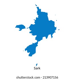 Detailed vector map of Sark