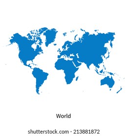 Detailed vector map of World