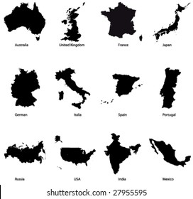 Detailed Vector maps set 1