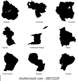  Detailed Vector maps set 4: South America