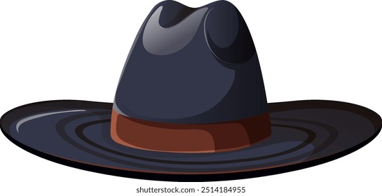 A detailed vector of a Mexican hat