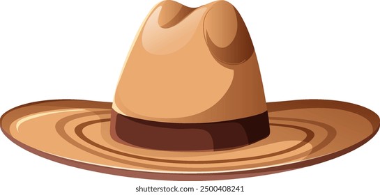 A detailed vector of a Mexican sombrero