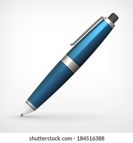 detailed vector pen illustration isolated from background