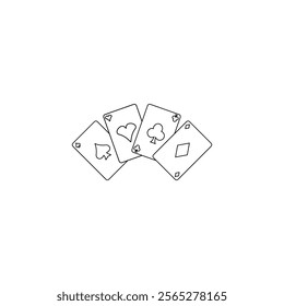 A detailed vector playing card icon, perfect for game design, casino branding, entertainment visuals, and card game apps.