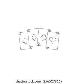 A detailed vector playing card icon, perfect for game design, casino branding, entertainment visuals, and card game apps.